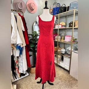 Bustier Style Red Midi/maxi dress